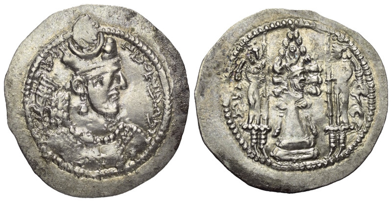 Sasanidisches Königreich. Varhran V. (420 - 438 n. Chr.).

 Drachme (Silber). ...