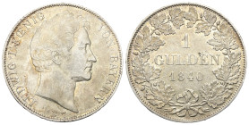 Bayern. Königreich (1806 - 1918). Ludwig I. (1825 - 1848).

 Gulden (Silber). 1840. Berlin.
Vs: LUDWIG I KOENIG VON BAYERN. Kopf nach rechts. 
Rs:...