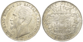 Sachsen - Ernestiner (ab 1485). Sachsen-Meiningen - Herzogtum (1680 - 1918). Bernhard Erich Freund (1803 - 1866).

 2 Gulden (Silber). 1854. München...