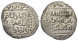 Ayyubiden - Hauptlinie in Kairo. al-Kamil Abu'l-Ma'ali Muhammad I. (615 - 635 H. / 1218 - 1238).

 Dirham (Silber). 622 H. Dimashq.
Typ B.

Vs: I...