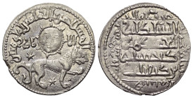 Rum-Seldschuken. Kaykhusraw II. (634 - 644 H. / 1236 - 1245).

 Dirham (Silber). 638 H. Siwas.
Vs: Löwe nach rechts, darüber Sonne; im Feld ein Ste...