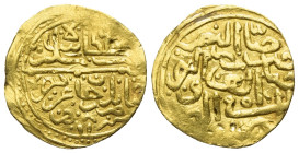 Osmanen. Selim I. (918 - 926 H. / 1512 - 1520).

 Sultani (Gold). 118 [918 H.]. Ruha.
Vs: Titel, Name, Prägeort und Jahr des Regierungsantritts.
R...