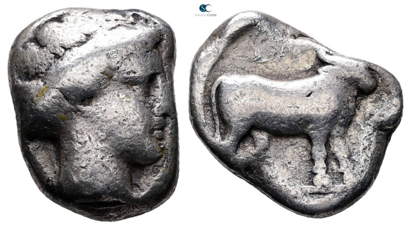 Euboea. Histiaia circa 375-338 BC. 
Tetradrachm AR

25 mm, 16,09 g



Fin...