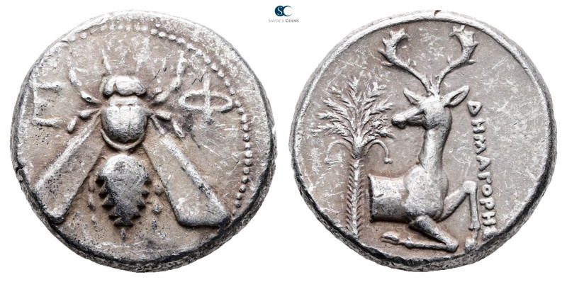 Ionia. Ephesos circa 360-350 BC. Demagores, magistrate
Tetradrachm AR

24 mm,...