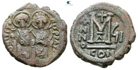 Justin II and Sophia AD 565-578. Constantinople. Follis or 40 Nummi Æ