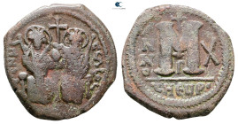 Justin II and Sophia AD 565-578. Theoupolis (Antioch). Follis or 40 Nummi Æ