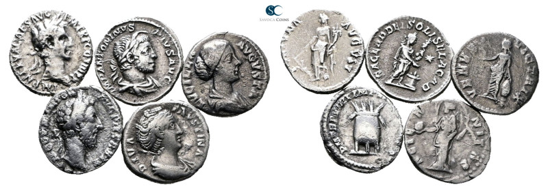 Lot of ca. 5 roman coins (Nerva, Elagabal, Lucilla, Marc Aurel, Faustina I) / SO...