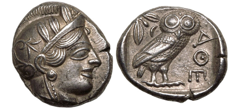 ANCIENT GREECE. ATTICA, ATHENS. 
Silver Tetradrachm, circa 440-404 BC. 
Obv: A...