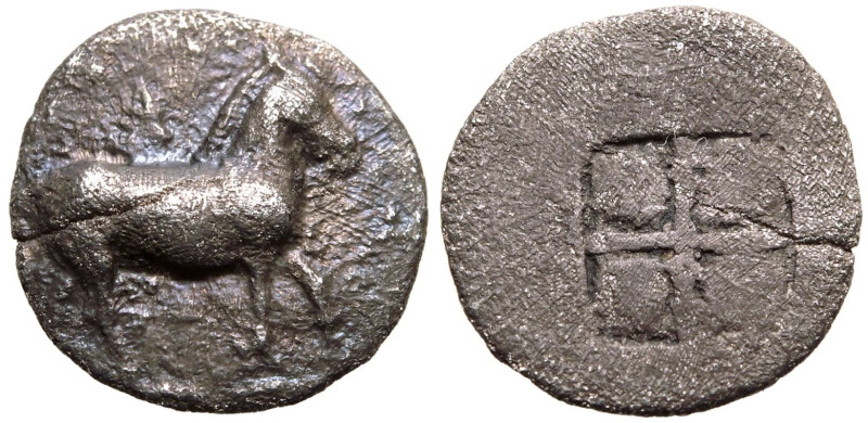 ANCIENT GREECE. KINGDOM OF MACEDON. Alexander I. 
Silver Obol, circa 475-450 BC...
