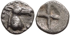 Thraco-Macedonian Region, Uncertain Tribe, AR Tetartemorion