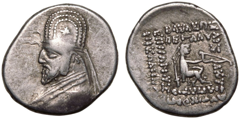 ANCIENT GREECE. KINGDOM OF PARTHIA. Mithradates III. 
Silver Drachm, circa 87-7...