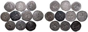 Sasanian Kingdom/Arab-Sasanian, Various Kings AR 10 x Drachms