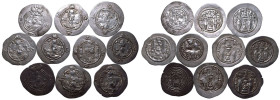 Sasanian Kingdom/Arab-Sasanian, Various Kings AR 10 x Drachms