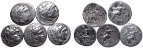 Various Rulers AR 5 x Drachms