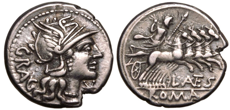 ROMAN REPUBLIC & IMPERATORIAL. L. Antestius Gragulus. 
Silver Denarius, 136 BC....