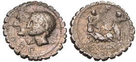 C. Sulpicius C.f. Galba AR Serrate Denarius