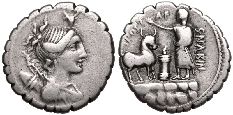 ROMAN REPUBLIC & IMPERATORIAL. A. Postumius A. f. Sp. n. Albinus . 
Silver Serr...