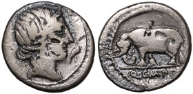 Q. Caecilius Metellus Pius AR Denarius