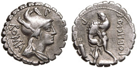 C. Poblicius Q. f. AR Serrate Denarius