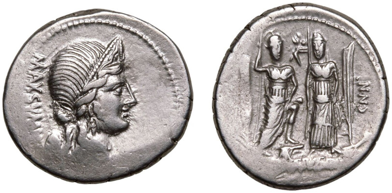 ROMAN REPUBLIC & IMPERATORIAL. Cn. Egnatius Cn. f. Cn. n. Maxsumus. 
Silver Den...