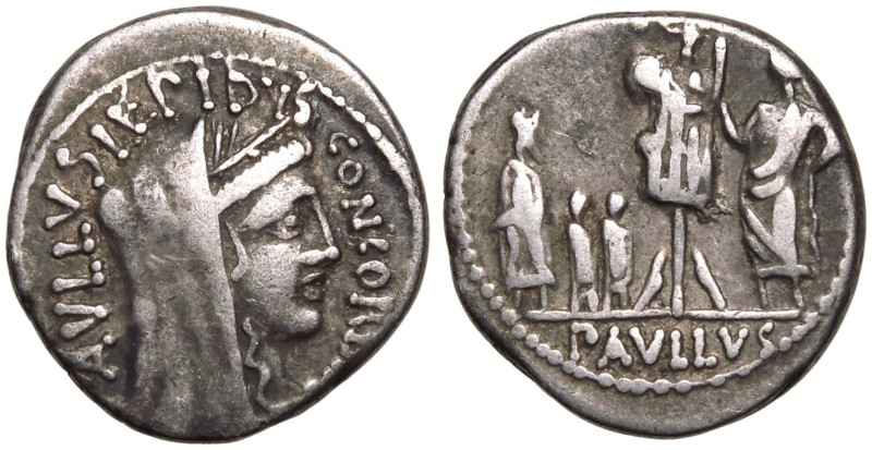 ROMAN REPUBLIC & IMPERATORIAL. L. Aemilius Lepidus Paullus. 
Silver Denarius, 6...