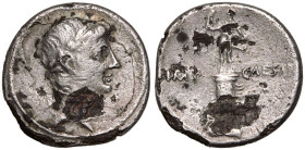 Octavian Æ/AR Fourrée Denarius