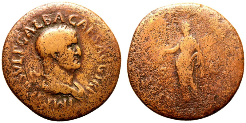 ROMAN EMPIRE. Galba. 
Bronze Sestertius, AD 68. Rome. 
Obv: IMP SER SVLP GALBA...
