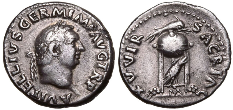 ROMAN EMPIRE. Vitellius. 
Silver Denarius, AD 69. Rome. 
Obv: A VITELLIVS GERM...