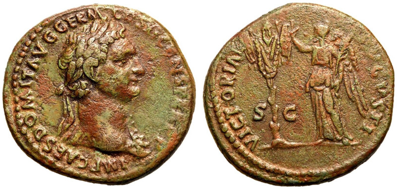 ROMAN EMPIRE. Domitian. 
Bronze As, AD 92-94. Rome. 
Obv: IMP CAES DOMIT AVG G...