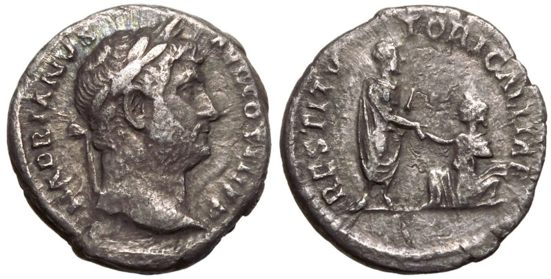 ROMAN EMPIRE. Hadrian. 
Silver Denarius, AD 130-133. Rome. 
Obv: HADRIANVS AVG...
