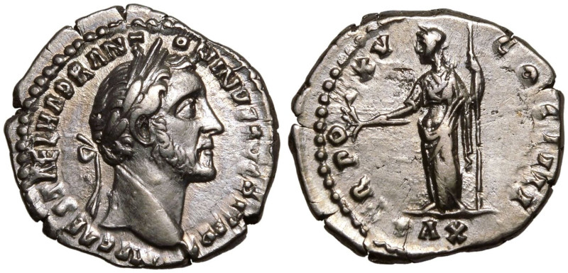 ROMAN EMPIRE. Antoninus Pius. 
Silver Denarius, AD 151-152. Rome. 
Obv: IMP CA...