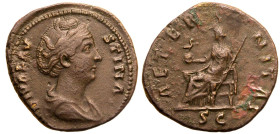 Diva Faustina I (wife of Antoninus Pius) Æ Sestertius