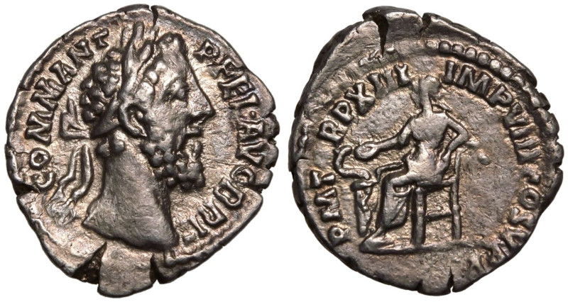 ROMAN EMPIRE. Commodus. 
Silver Denarius, AD 187-188. Rome. 
Obv: M COMM ANT P...