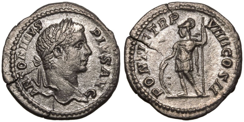ROMAN EMPIRE. Caracalla. 
Silver Denarius, AD 206. Rome. 
Obv: ANTONINVS PIVS ...