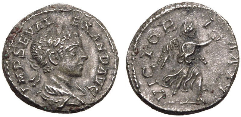ROMAN EMPIRE. Severus Alexander. 
Silver Denarius, AD 222. Antioch. 
Obv: IMP ...