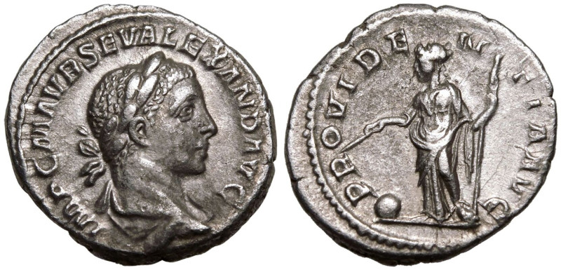 ROMAN EMPIRE. Severus Alexander. 
Silver Denarius, AD 223. Rome. 
Obv: IMP C M...