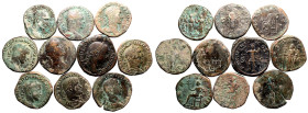 Various Emperors Æ 10 x Sestertii