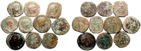 Various Emperors/Empresses Æ 10 x Sestertii