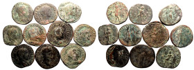 Various Emperors Æ 10 x Sestertii