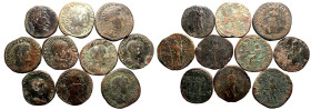 Various Emperors Æ 10 x Sestertii