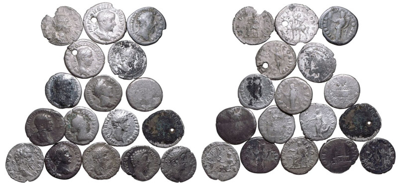 ROMAN EMPIRE. Various Emperors/Empresses. 
Silver 17 x Denarii, 2nd - 3rd centu...