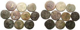 Various Emperors/Empresses Æ 10 x Sestertii