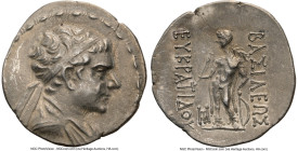 BACTRIAN KINGDOM. Eucratides II (ca. 145-140 BC). AR tetradrachm (32mm, 16.93 gm, 11h). NGC Choice XF 5/5 - 3/5. Attic standard. Diademed, draped bust...