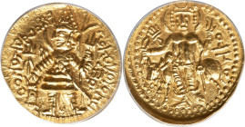 INDIA. Kushano-Sasanian. Ardaxsir (Ardashir) I (ca. AD 230-245). AV dinar (25mm, 12h). ANACS MS 63. Uncertain mint in Bactria, Early Series, in the na...