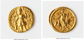 INDIA. Kushano-Sasanian. Ardaxsir (Ardashir) I (ca. AD 230-245). AV dinar (23mm, 7.88 gm, 12h). VF. Uncertain mint in Bactria, Early Series, in the na...