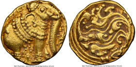 Gangas of Talakad gold Pagoda ND (1100-1327) AU58 NGC, Fr-488. Obverse elephant right. From the Charles R. Meeker, II Collection HID09801242017 © 2024...