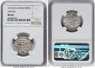 Awadh. Wajid Ali Shah Rupee AH 1269 Year 6 (1852/1853) MS66 NGC, Lucknow mint, KM365.3. Of wholly envious preservation that glistens upon illumination...