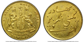 British India. Madras Presidency - East India Company gold Mohur ND (1819) AU53 PCGS, Madras mint, KM421.1, Prid-241, Fr-1587. This type tends to come...