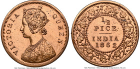 British India. Victoria Proof Restrike 1/2 Pice 1862-(c) PR63 Red and Brown NGC, KM466. HID09801242017 © 2024 Heritage Auctions | All Rights Reserved ...
