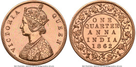 British India. Victoria Proof Restrike 1/4 Anna 1862-(c) PR63 Red NGC, Calcutta mint, KM467. HID09801242017 © 2024 Heritage Auctions | All Rights Rese...